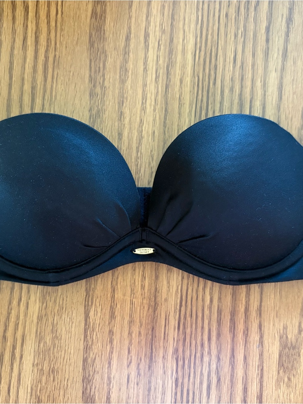 Victoria's Secret Black Strapless Molded Push-Up Bra